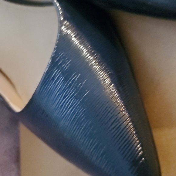 Michael kors pumps textured blue leather sz 8 - Picture 4 of 6